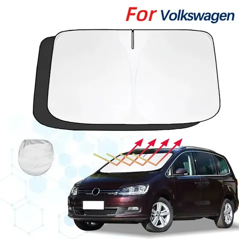 For VW Volkswagen Sharan 7N Windshield Sun Shade Sunshade Sun Visor Protector Foldable Blocks UV Rays Keep Car Cooler