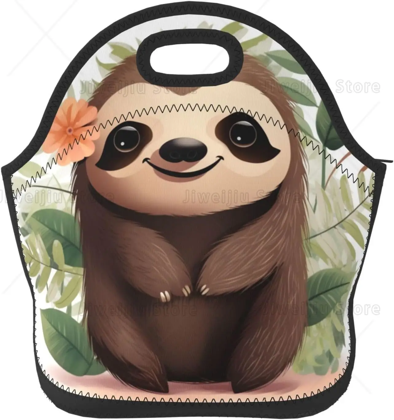 

Милая мультяшная сумка для обеда с ленивцем для женщин, изолированные сумки-тоут, многоразовая коробка для завтрака для мужчин, герметичный контейнер-холодильник, легкий вес