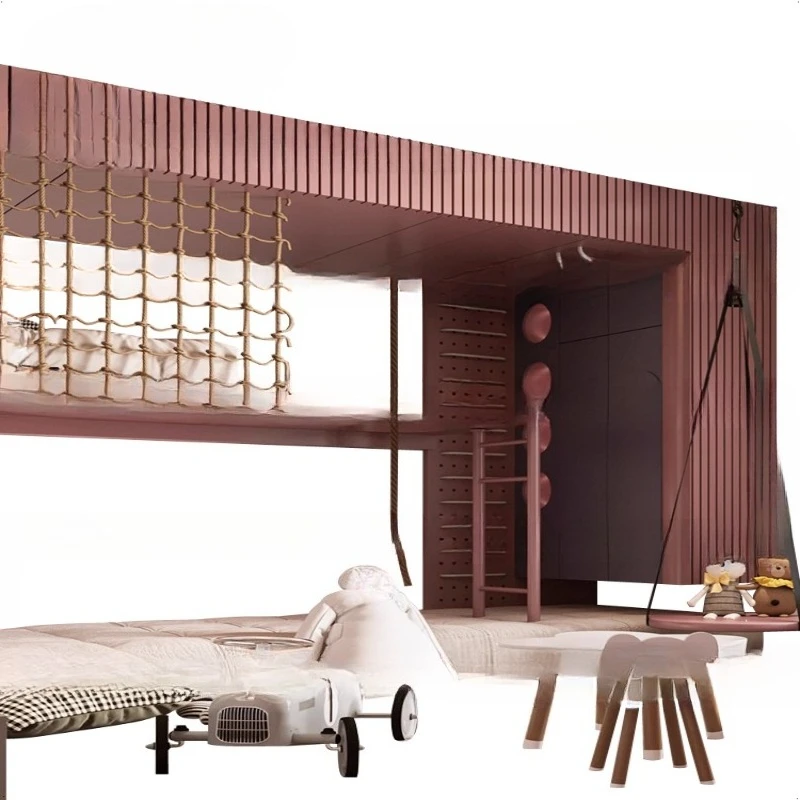 Rete in corda per camera da ragazza be d, letto a castello rosa, letto a scaletta