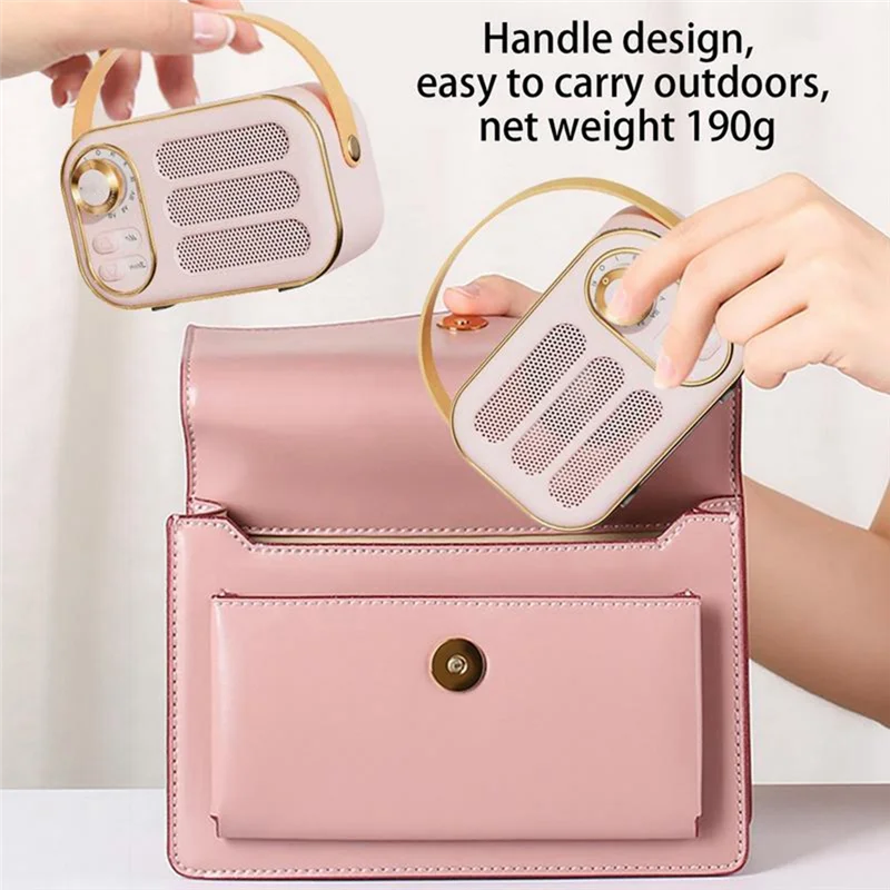 

A83I-Retro Speaker 360 Stereo Effect Bluetooth Mini Speaker Vintage Radio Home Decor Sound Box For Outdoor
