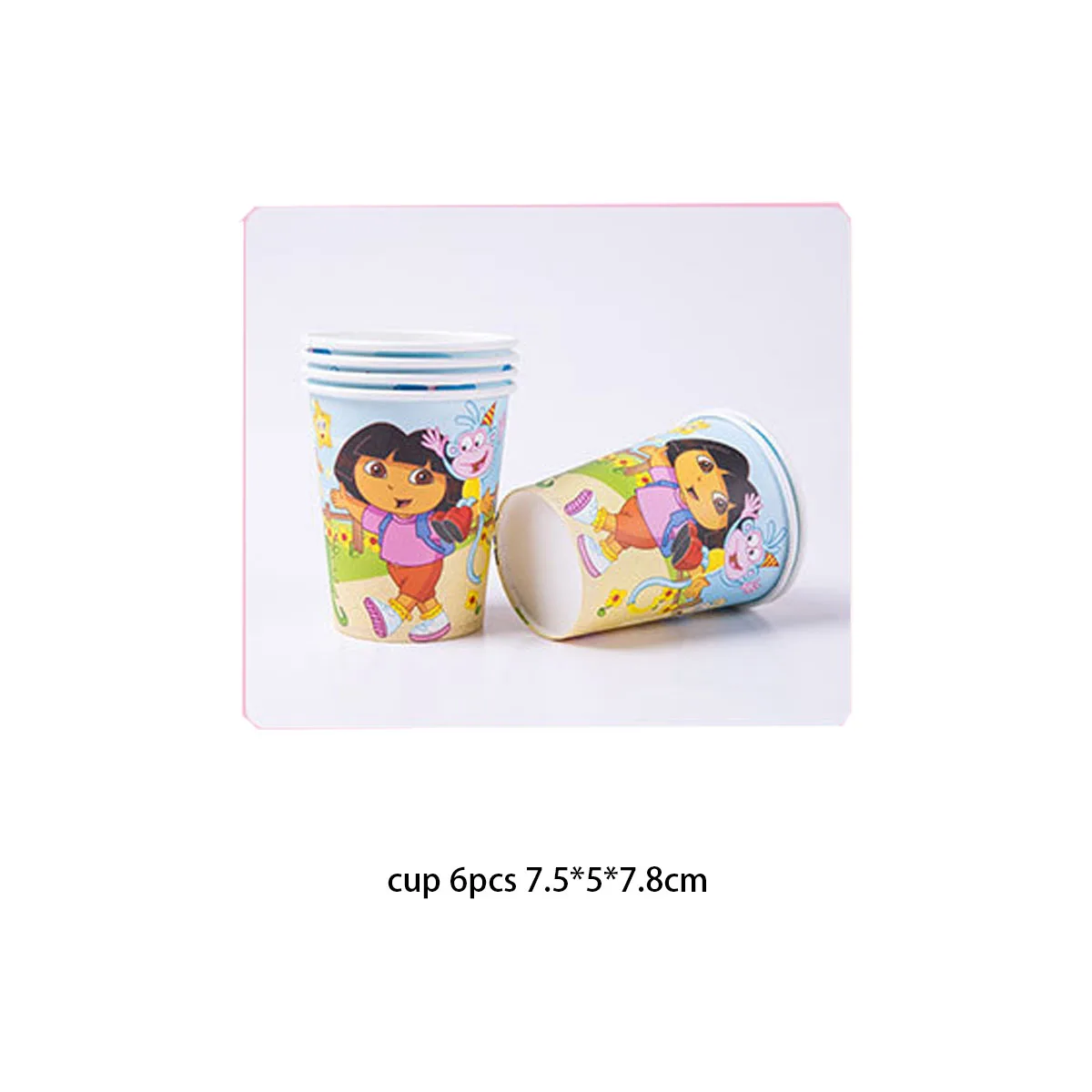 Cartoon Dora Girl Birthday Party Decoration Disposable Foil Balloon Plate Cup Flag Boy Baby Shower Party Supplies Kids Gift mask