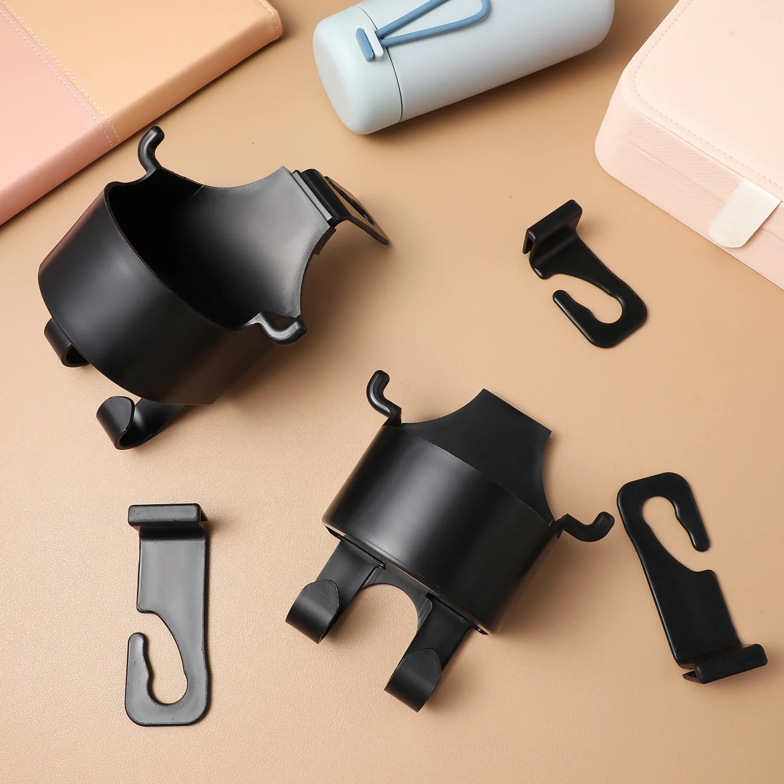 

2Pcs Car Cup Holders Back Seat Headrest Mount Cup Holder Organizer Drink Holder for Car Interior Accessories Multifunctional