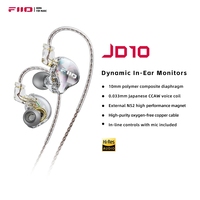 FiiO JD10 Wired Earphone HIFI Stereo Bass Music Earbuds In Ear Sport Headphones Gaming Headset