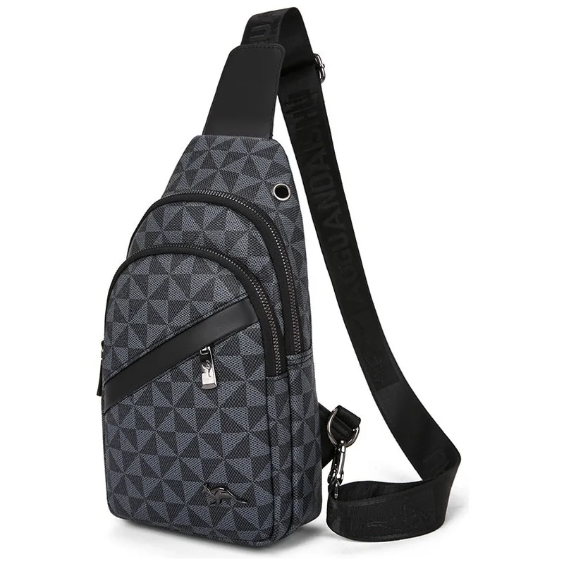 Men Crossbody Chest Bag Water Resistant Wear Resistant Sling Shoulder Bag Multi Pocket Casual Travel Backpack for Daily Use