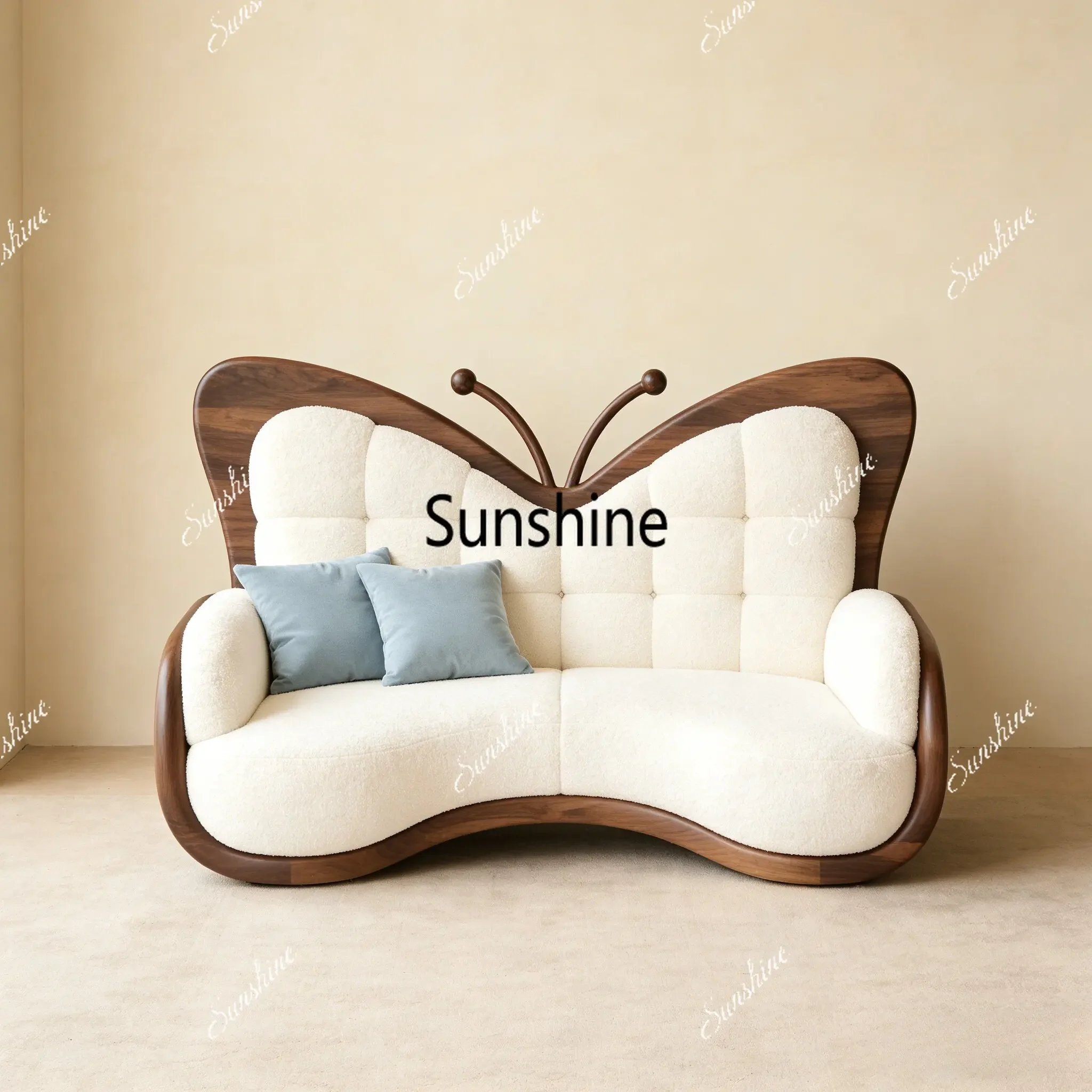 YCream wind sofa small apartment living room cute butterfly high-end customization