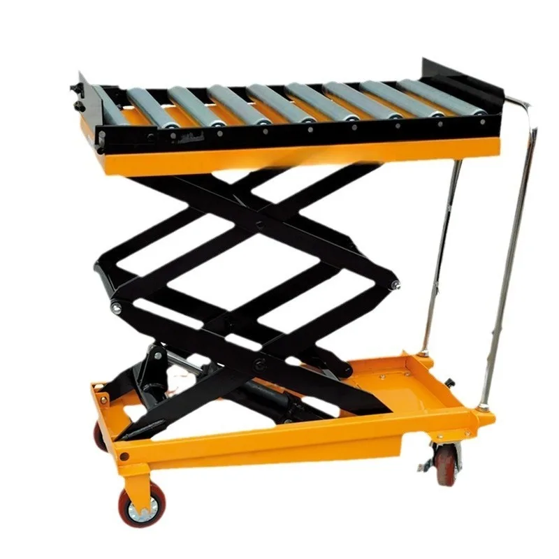 Roller platform car Roller lift car Manual hydraulic lifting roller ball electric abrasive tool car