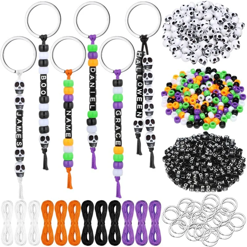 Adjustable Halloween Themed DIY Beads Keychain Kit
