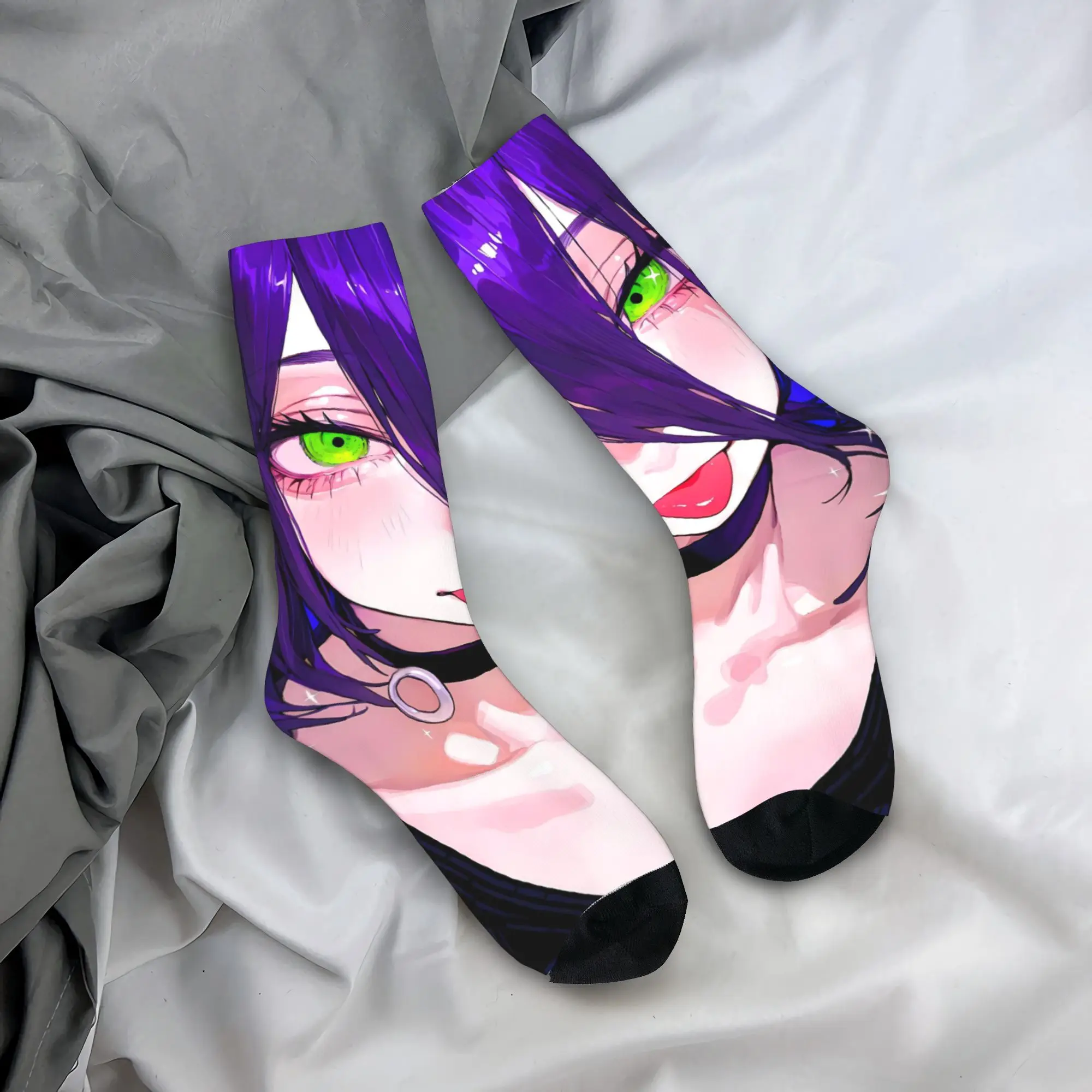Couple Socks Reze alluring manga Chainsaws Mans Stockings Autumn Elegant Soft Socks Graphic Outdoor Sports Anti Skid Socks