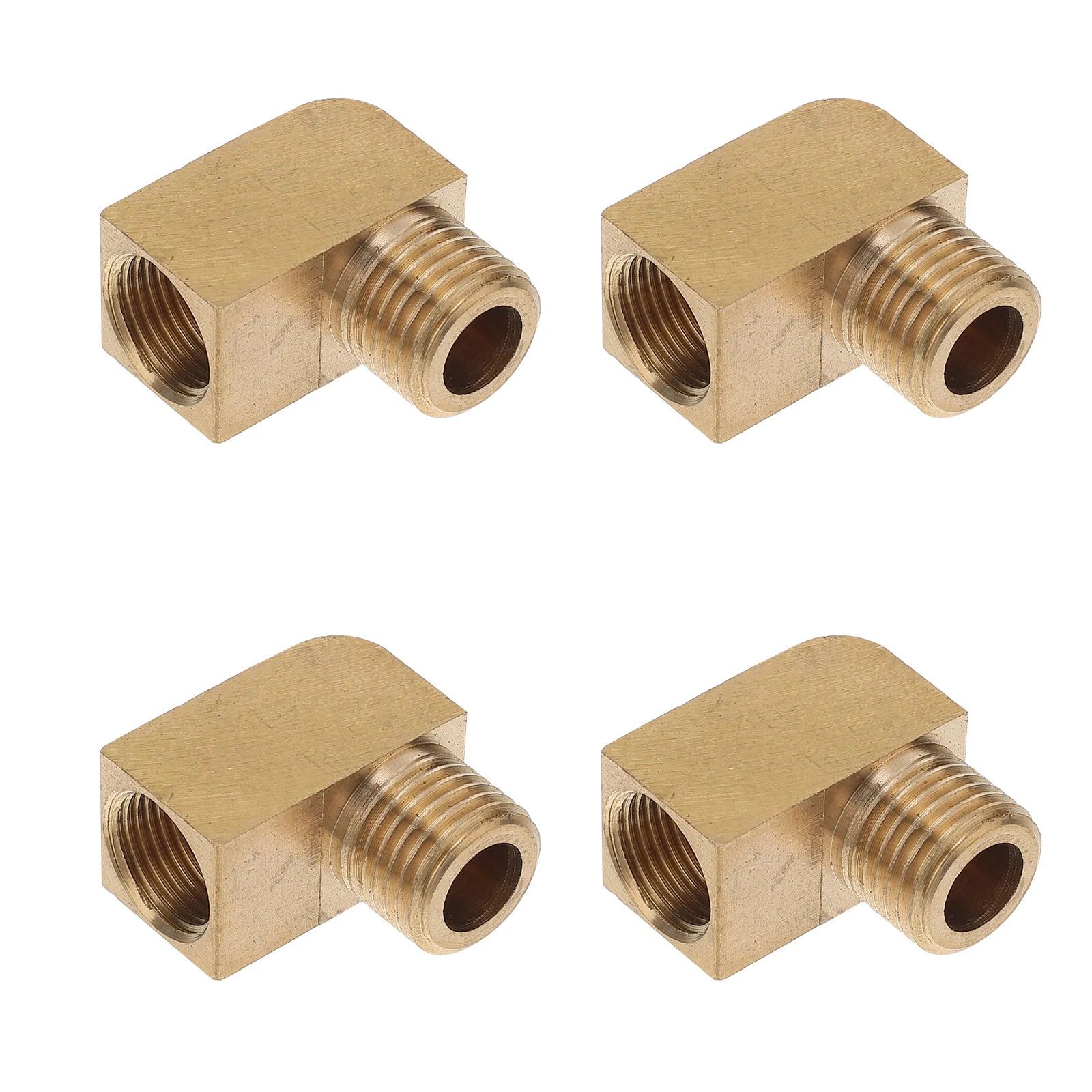 

4Pcs Brass Elbow Pipe Connector Thread Connector for Water Oil Gas Application