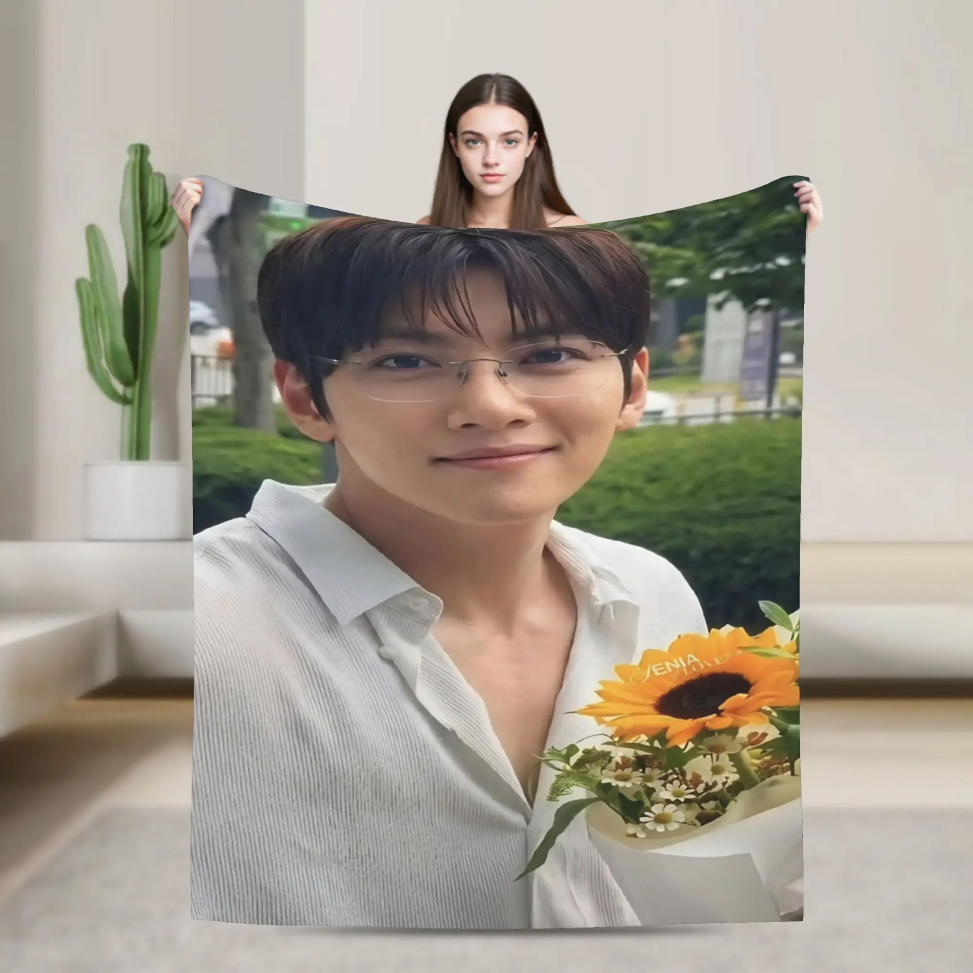 Ji Chang-Wook Blanket Super Soft Cozy  Throw Blankets for Couch 50x60 Inch Multi-size Quilt
