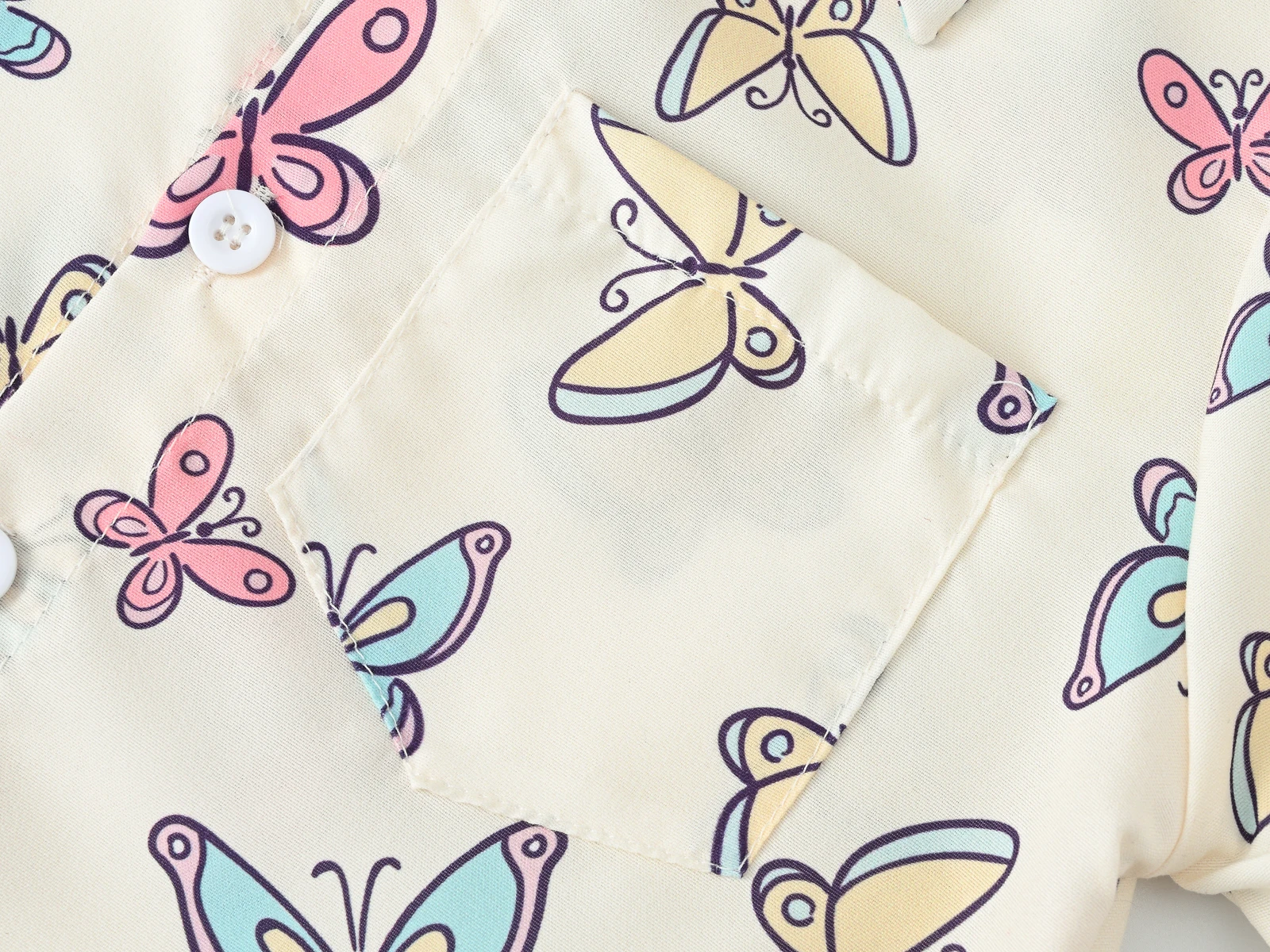 New summer girls and children leisure sweet multicolor printing fashion lapel short sleeve baby thin Korean cute shirt.