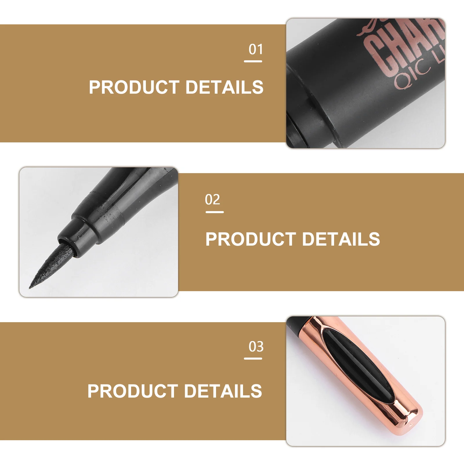 

Waterproof Eyeliner Pencils Sweat Resistant Long Lasting Black Cool Fine Tip Plastic Easy Clean Makeup Eye Line Pen Eyeshadow