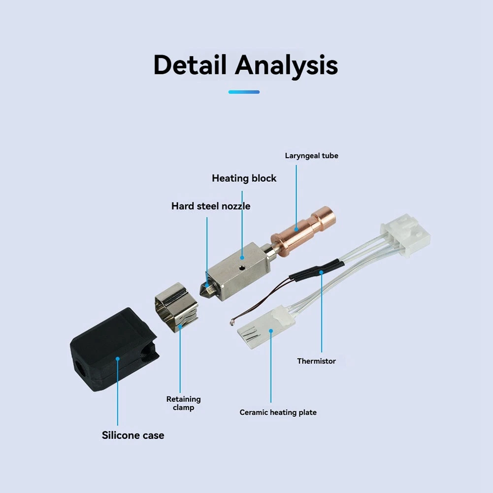 

A10I For S1 Upgraded Ceramic Heating Hardened Nozzle Hotend Kit 24V 48W Print Head Extruder
