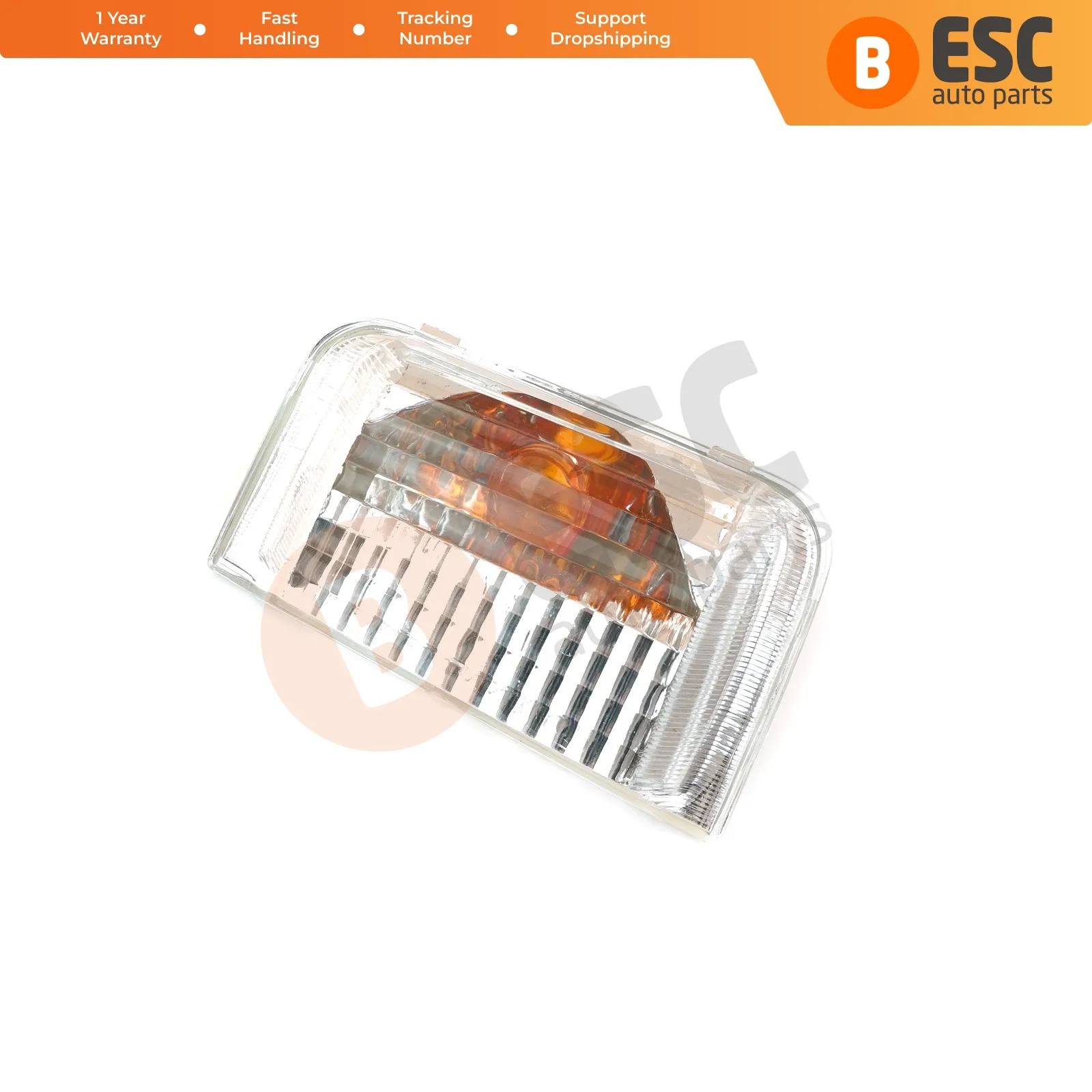 

ESC Auto Parts ESP909-2 Side Door Wing Mirror Indicator Lamp ORANGE Lens RIGHT 71748253, 6325.H1 for Fiat Peugeot Citroen MK3