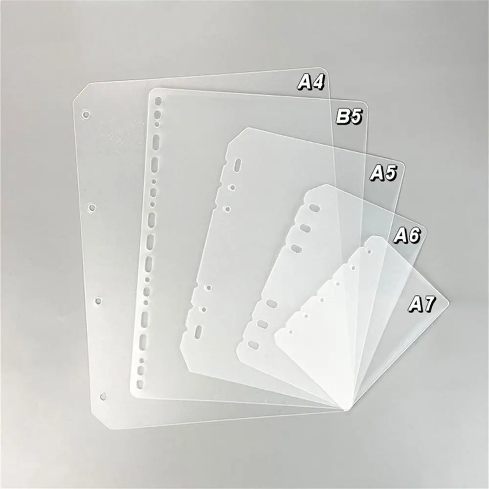 

Page A5 A6 A7 B5 A4 Transparent Inner Paper Binder Organizer Divider Notebook Divider Planner Separator Loose-leaf Divider
