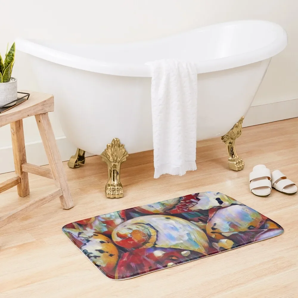 

Colorful Shells Bath Mat Rooms Bathroom Accessories Sets Luxury Rug Foot Quick-Drying Bathroom Mat