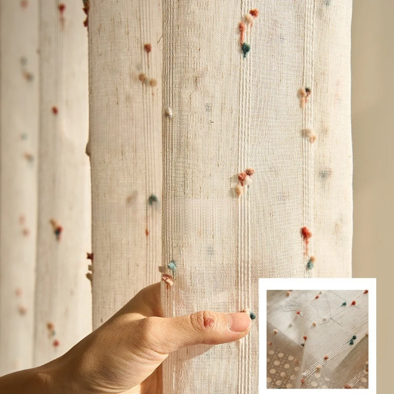 

American Modern Simplicity Curtains for Living Room Bedroom Dining Room Children's Room Candy Fresh Translucent Window Screen