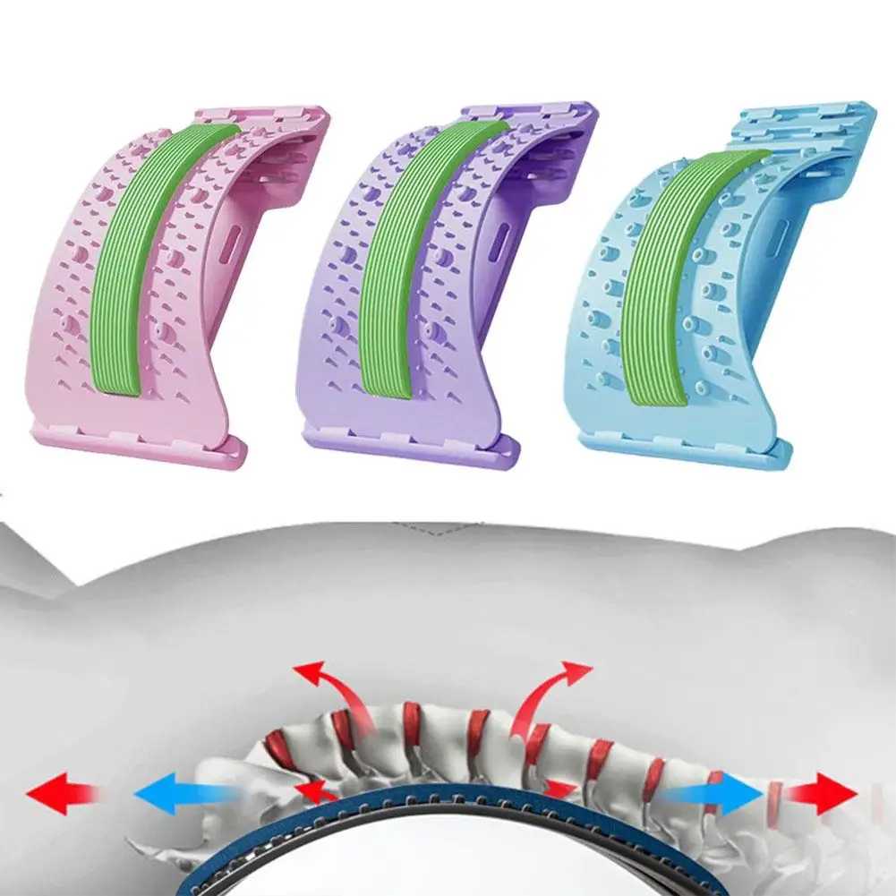 

1PCS Back Massager Stretch Lumbar Support Relaxation Spine Pain Relief Vertebral Relaxer Stretches Corrects Waist Body Recovery
