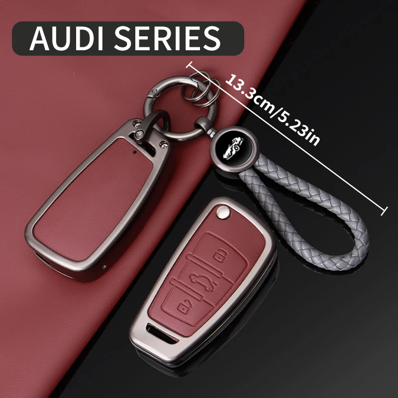 Metal Key Protective Case,For Audi A1 A3 A4 A5 A6 A7 Q3 Q5 Q7 S3 S4 S6 RS3 TT 8P 8L 8V C5 C6 - Remote Control Cover key gadgets view 5