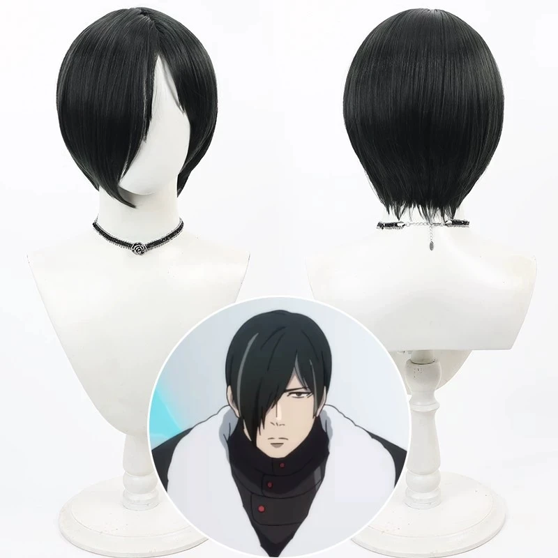 

Tower of God Kang Horyang Cosplay Wig 30cm Short Black Mixed Gray Heat Resistant Synthetic Hair Halloween Carnival Party Role