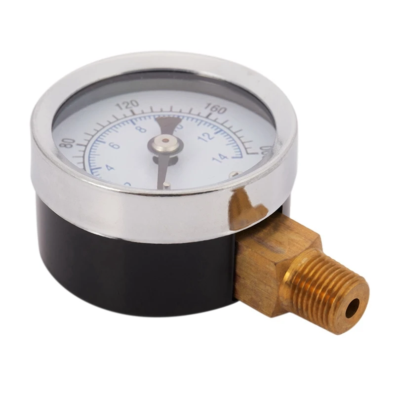 Ts-40-14 Bar 0-200 Psi 0-14 Bar Pressure Gauge 1/8 Male Npt Pressure Gauge Air Compressor Hydraulic Vacuum Gauge Manometer