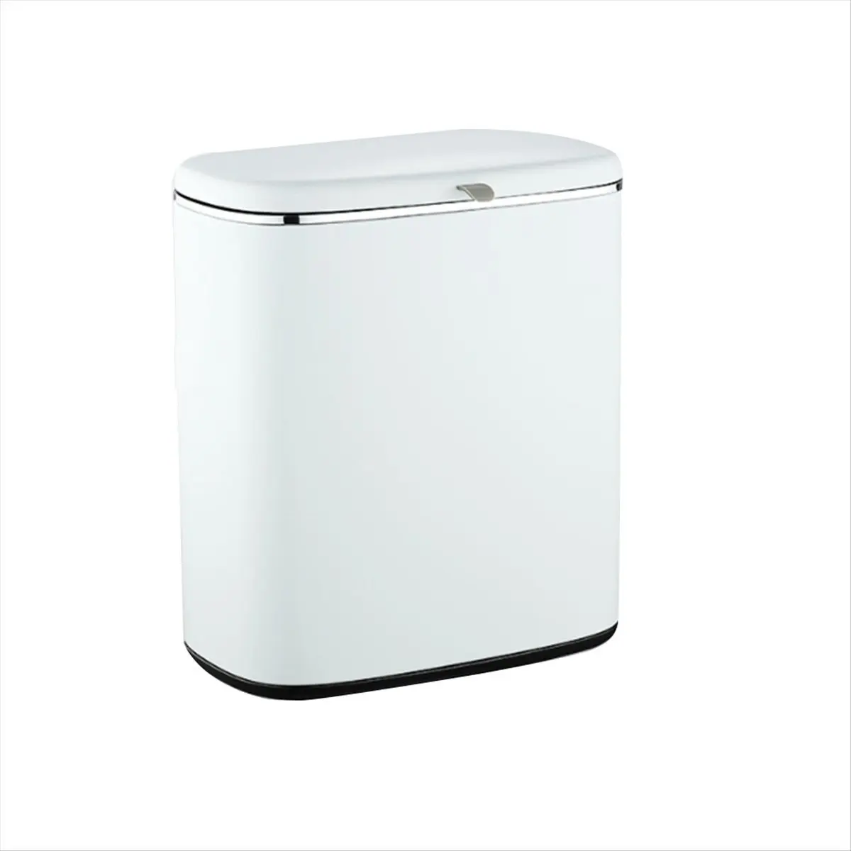 morning 8L Hanging Trash Can for Kitchen Cabinet Door with Lid Garbage Can Wall Counter Waste Compost Bin White