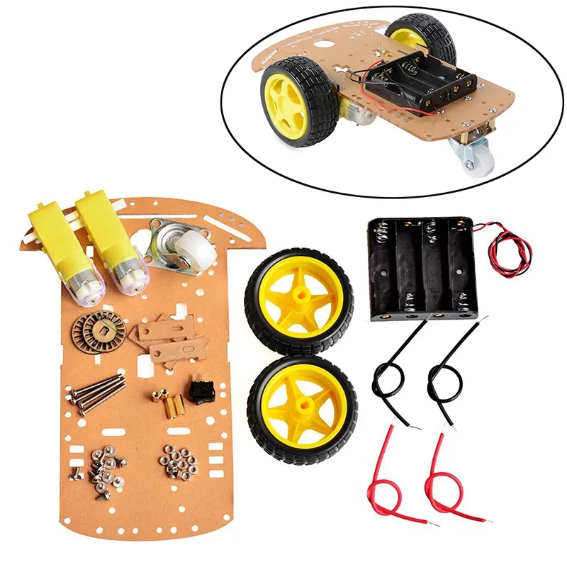 Smart Robot Car 2WD Motor Chassis /Tracing Remote Control Two-wheel Drive Three-wheel Universal Wheel Parts For Arduino Diy Kit