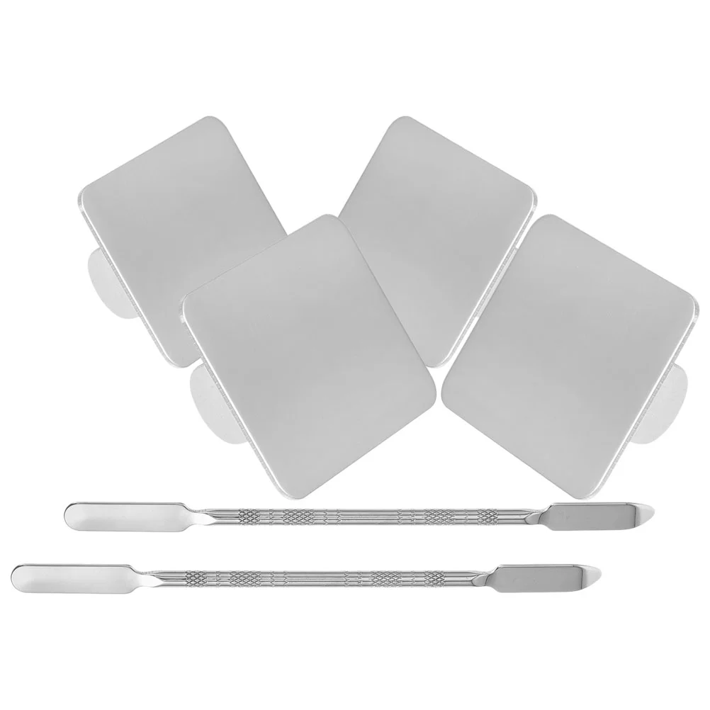 Set di palette ad anelli Strumenti per manicure Spatola per miscelazione trucco Manicure Piastra in acciaio inossidabile Fondotinta per vassoio colorato per unghie piccolo