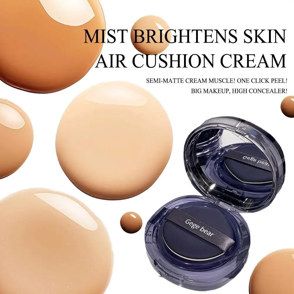 Crema iluminadora con cojín de aire, base de maquillaje facial para piel madura de larga duración, corrector hidratante para tono uniforme de piel