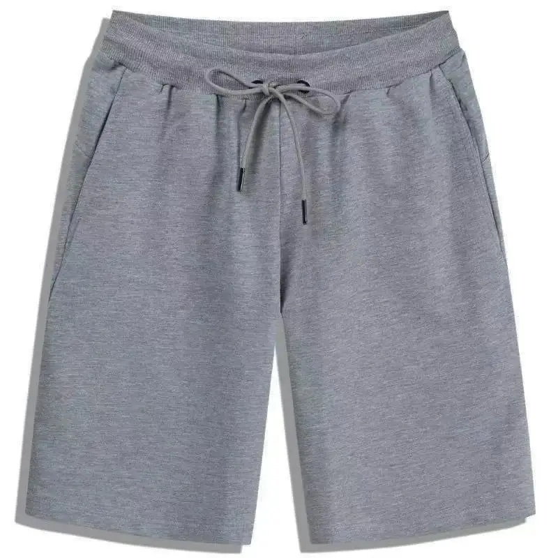 Summer Solid Men's Shorts Elastic Drawstring Shorts Joggers Loose Fitness Breathable Sports 5 piece Cotton Outfit Casual Pants image 6
