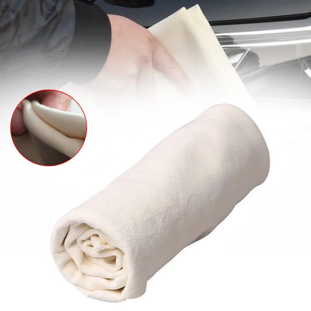 Natural Chamois Car Care Cleaning Cloth Brand New High Quality Suede Ultra Absorbent Quick Dry Towels For Car Wash Accessories