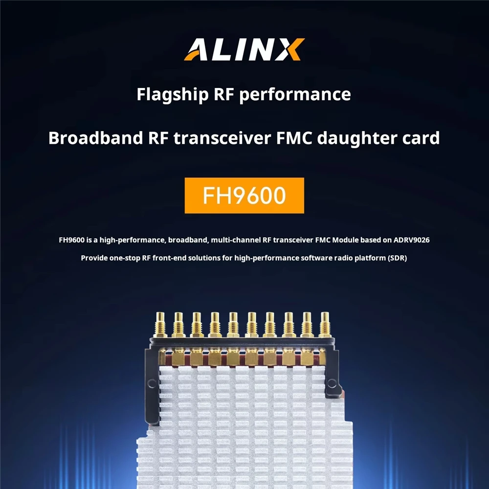 GGDX Chipbooard ALINX FH9600 FMC Wideband RF Transceiver Sub-Card Ethernet Module Featuring ADRV9026 Core 4Tx 4Rx