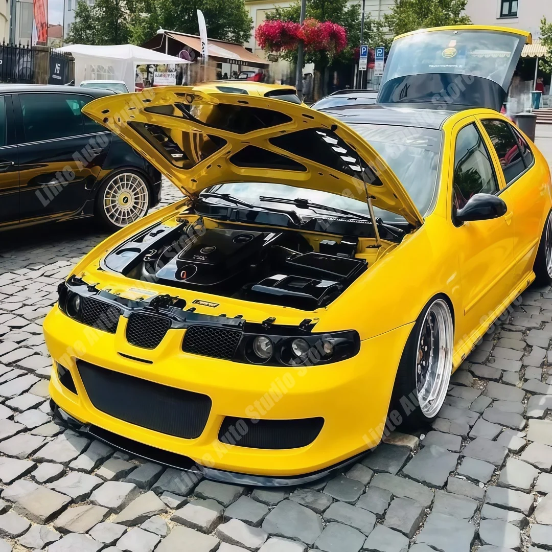 ABS Gloss Black Front Bumper Lip Splitter Spoiler Diffuser For Seat Leon Cupra R MK1 2000-2005 Exterior Tuning BodyKit Protector