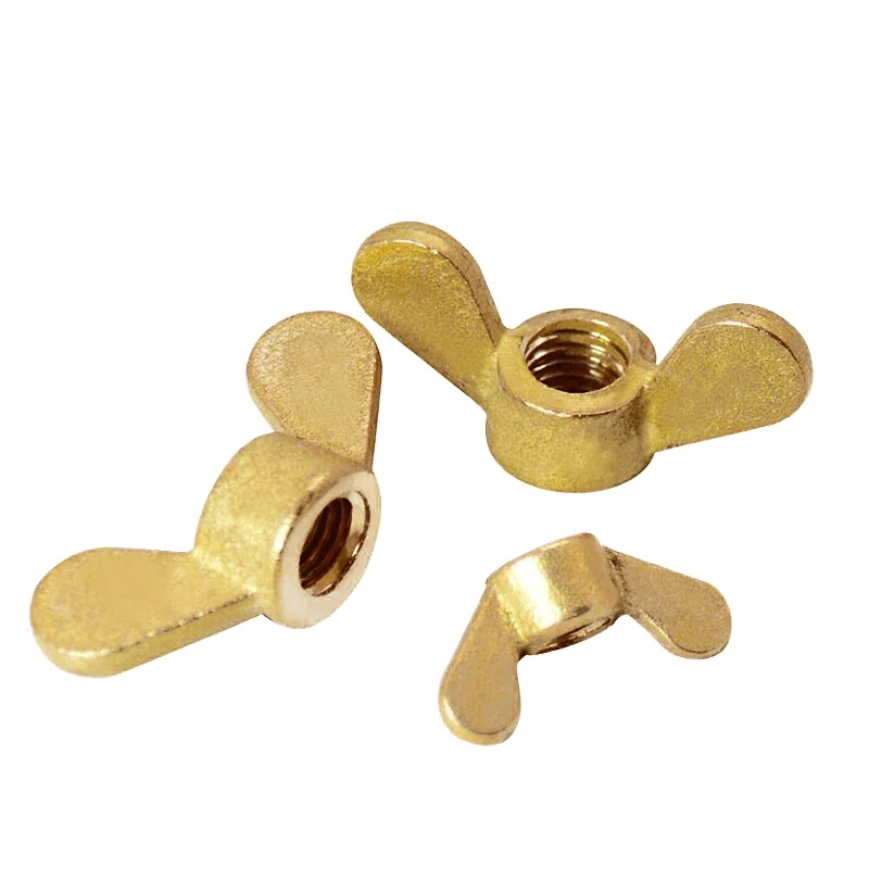 1~5 Pcs Special-Shaped Hand Nuts,Brass Wing Nut M3 M4 M5 M6 M8 M10 M12 M14 M16 Copper Butterfly Nut for Marine Battery