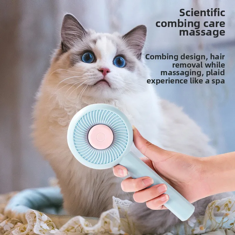

Pet Comb Cat Stainless Steel Needle Massage Hair Removal Brush One-Click Hair Removal Dog