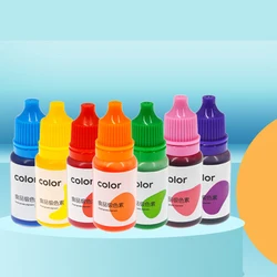 10ml 5colors Children'S Science Experiment Food Grade Pigment Water Oil Plasticine Slime Color Pigment DIY Soap Mold Plaster