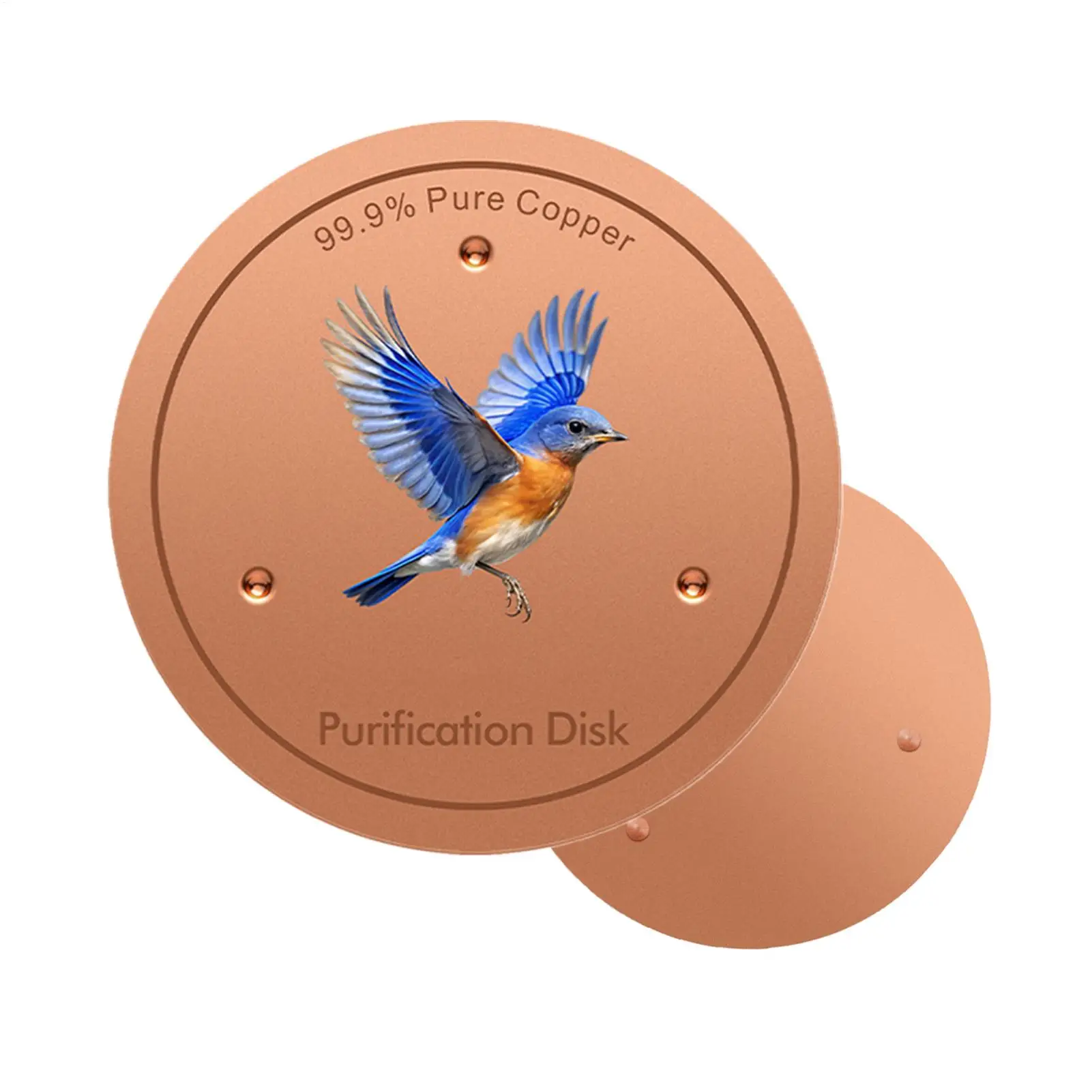 Metal Birds Bath Tray Copper Bird Bath Disk Outdoor Feeder Cleaning Accessories Triple-Point Support Purifier Disc Water Bowl