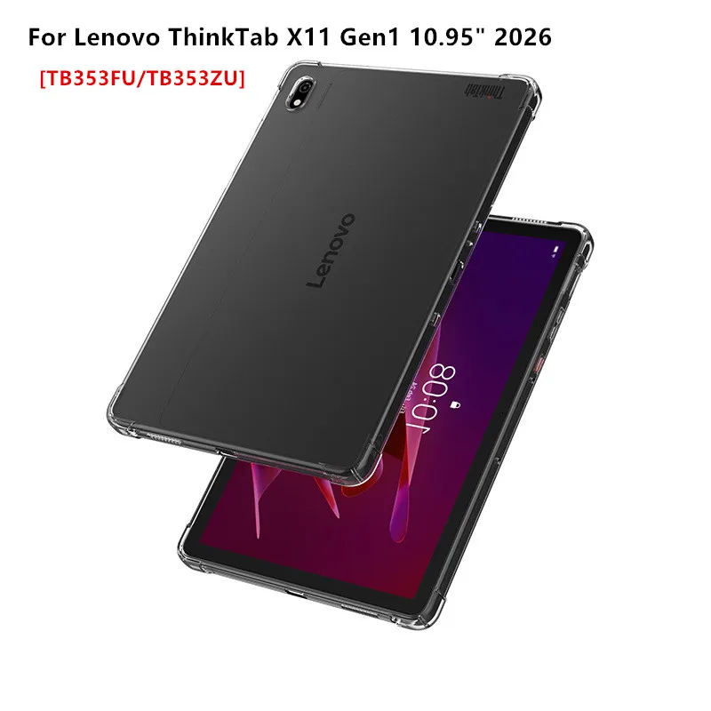 Für Lenovo ThinkTab X11 Gen1 10,95 Zoll 2026 Schutzhülle TB353FU/TB353ZU 10,95" Weiche Airbag Klare Hülle Tablet Funda TPU-Schale