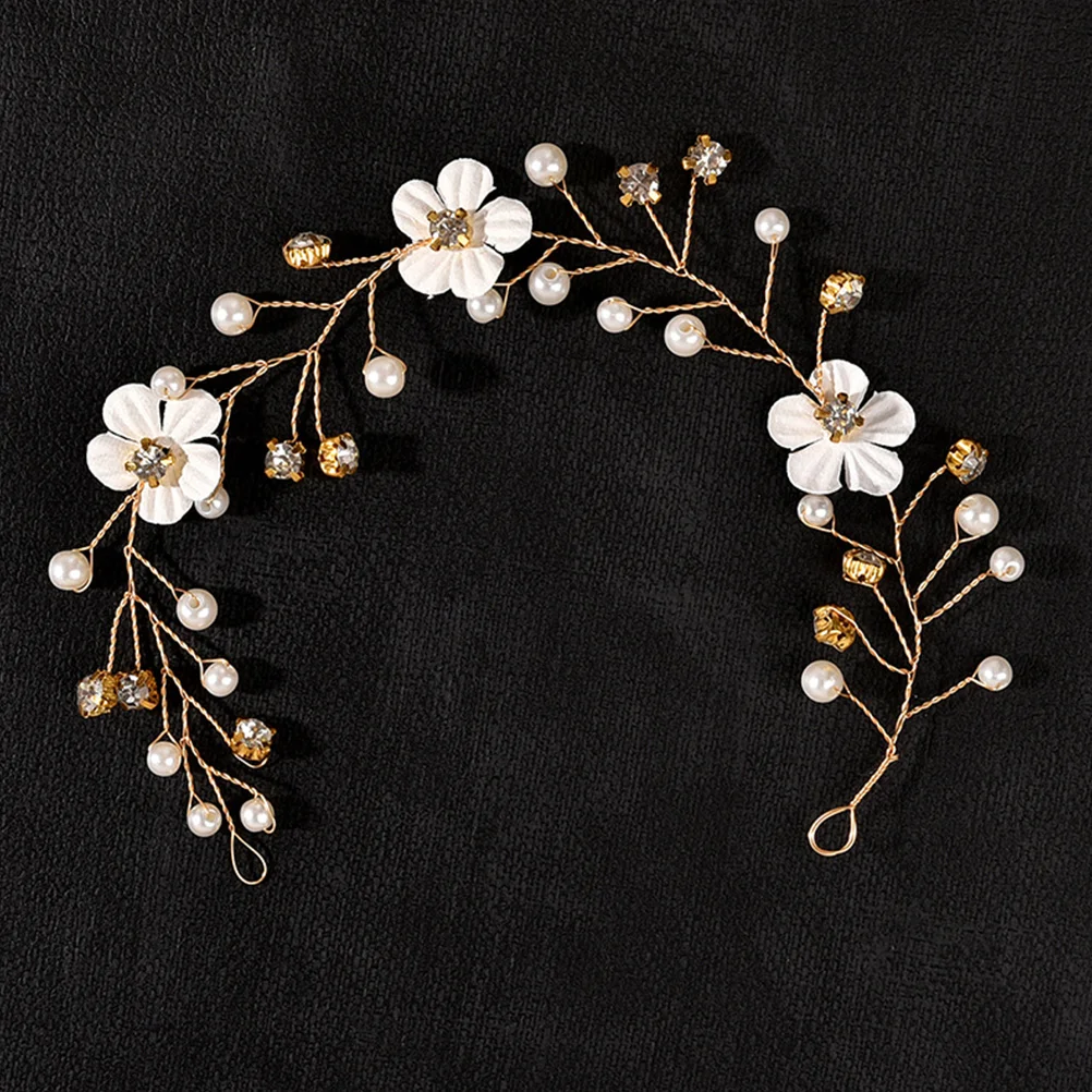

Wedding Hair Accessories Pearl Vine Headpiece White Bridal Hairpiece for Brides Wedding Party Formal Occasions