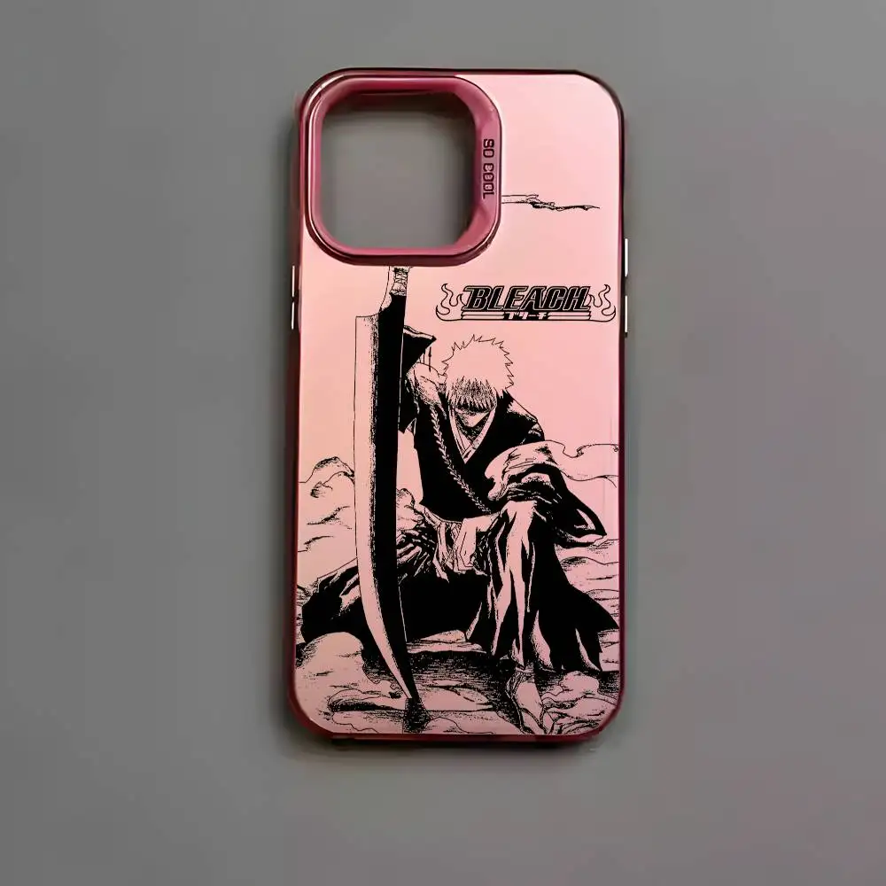 B-Bleachs K-Kurosaki Ichigo Handyhülle für iPhone 17 16 15 14 13 12 11 Pro Max Air Mehrfarbig Matt Metallic Aurora Funda