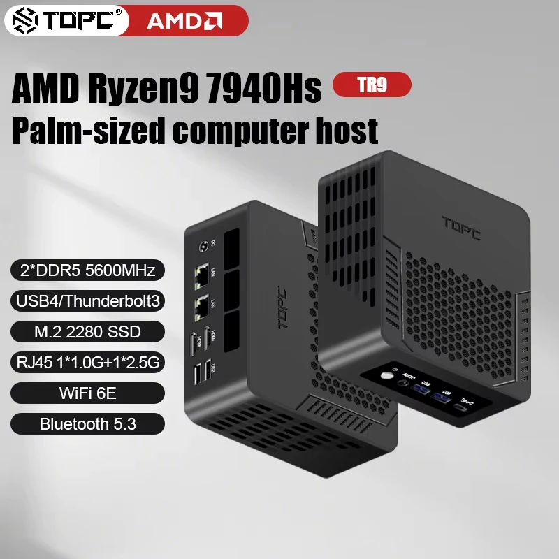 SZBOX TR9 Ryzen 9 7940HS Ryzen 7 6800H كمبيوتر صغير ملون عشوائي كمبيوتر Windows 11 DDR5 M.2 NVME SSD PCIE4.0 USB4.0 WIIF6E BT5.3 كمبيوتر #1