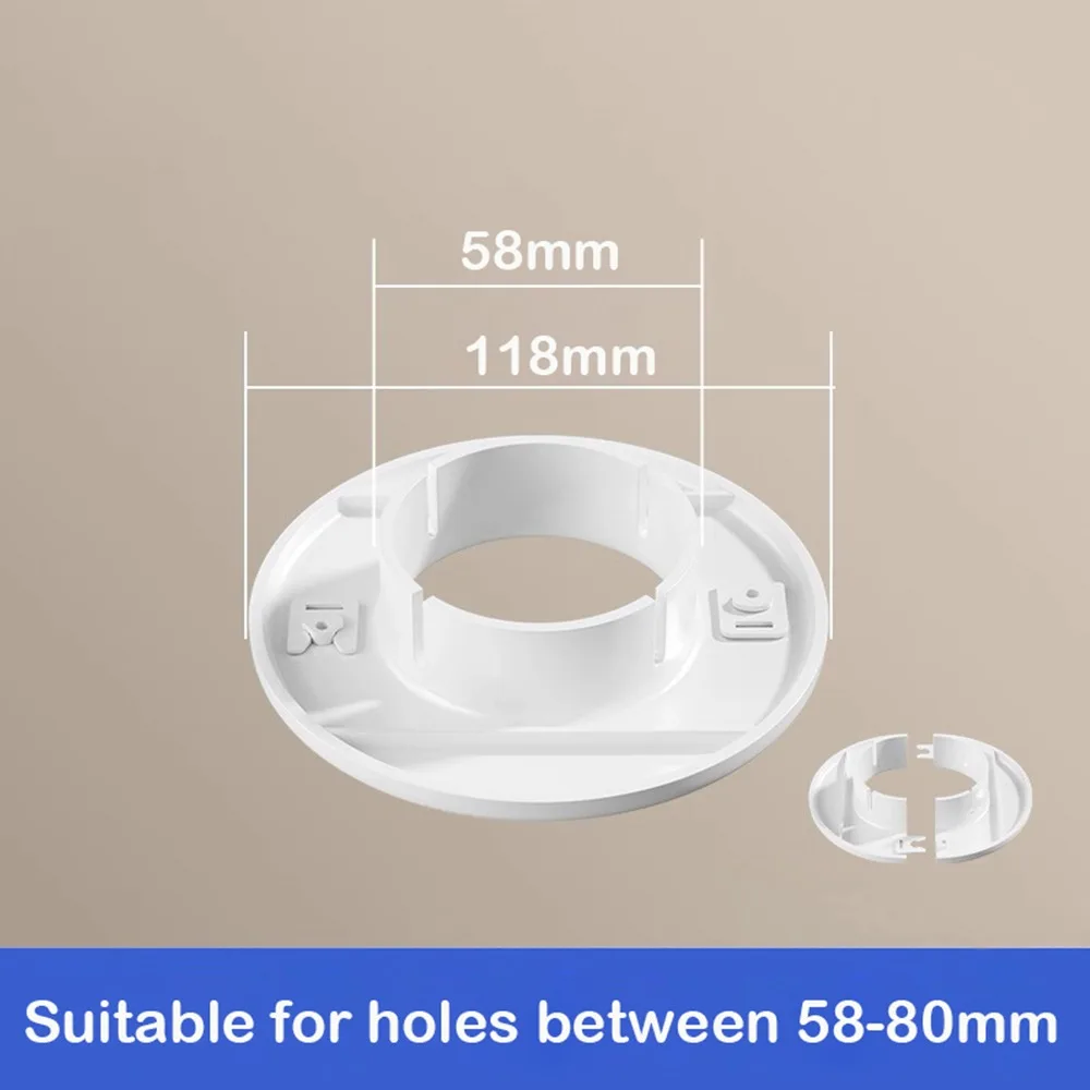 New Plastic Air Conditioning Pipes Cover Split Type White Hole Cover Plug Pipe Plug Cable Entry