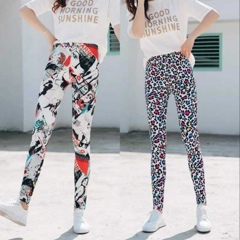

Slimming Stretchy Leggings Smooth Breathable Long Pants Women's Base Layer Pants Printed Polyester Fiber Spring 2023