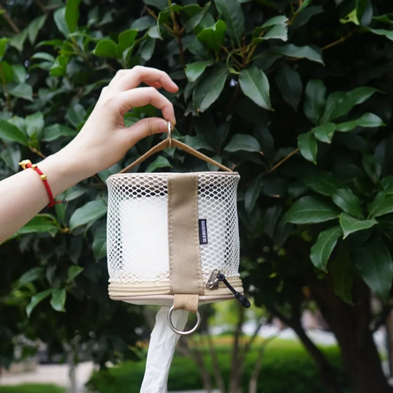 Caja de pañuelos portátil para acampar al aire libre, bolsa de almacenamiento de papel en rollo con gancho colgante para Picnic, senderismo, caja de almacenamiento de papel higiénico al aire libre