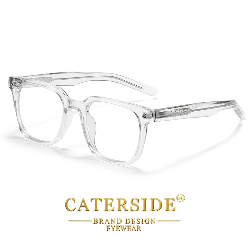 CATERSIDE Mode Herren Quadratische Brillengestell Tr-90 Rahmen Anti Blaues Licht Brillen Damen Täglich Einfache Dekorative Brillen – Detail 11