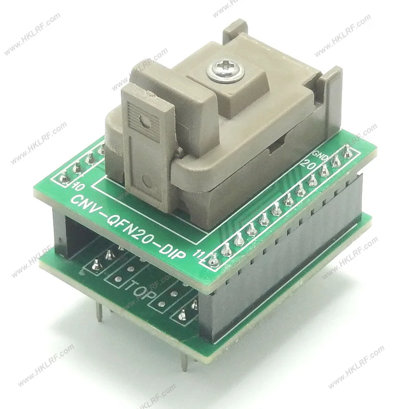

DFN20 QFN20 to DIP20(24pin) CNV-QFN20-DIP Programmer Socket 3*3 IC Adapter