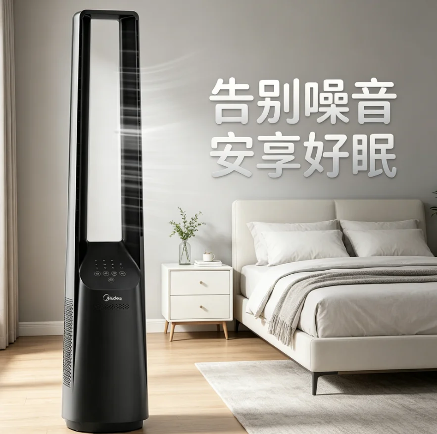 

220V Midea Smart Bladeless Tower Fan Energy Saving Inverter Air Purifier for Living Room Bedroom Home Use HCB1