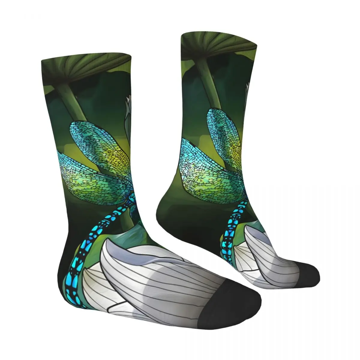 Libellen socken bedruckte Herren strümpfe aus Polyester