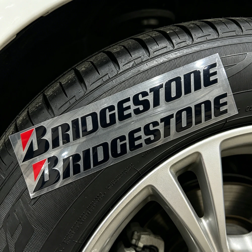 Pegatinas de Vinilo Impermeables con Logotipo BRIDGESTONE para el Flanco de Neumáticos de Motocicleta, Accesorios de Tuning para Carrocería de Automóvil