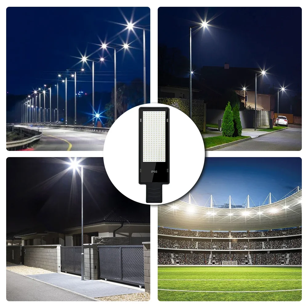 LED Street Light AC85-AC265V Outdoor Street Lamp Hight Brightness 200W Powerful Wall Light 216 LEDS IP65 Waterproof Garden Light